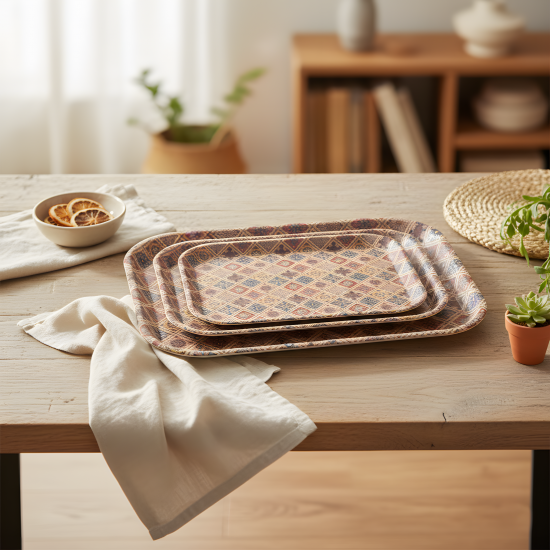 Plastic Tray Set 3 Pcs